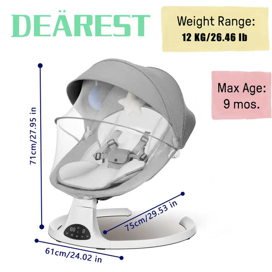 BABY Baby Swing Chair & Rocking Chair with Swing Timer