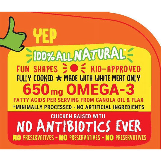 Yummy All Natural Dino Buddies, Dinosaur Shaped Nuggets 48 oz Fully Cooked Frozen